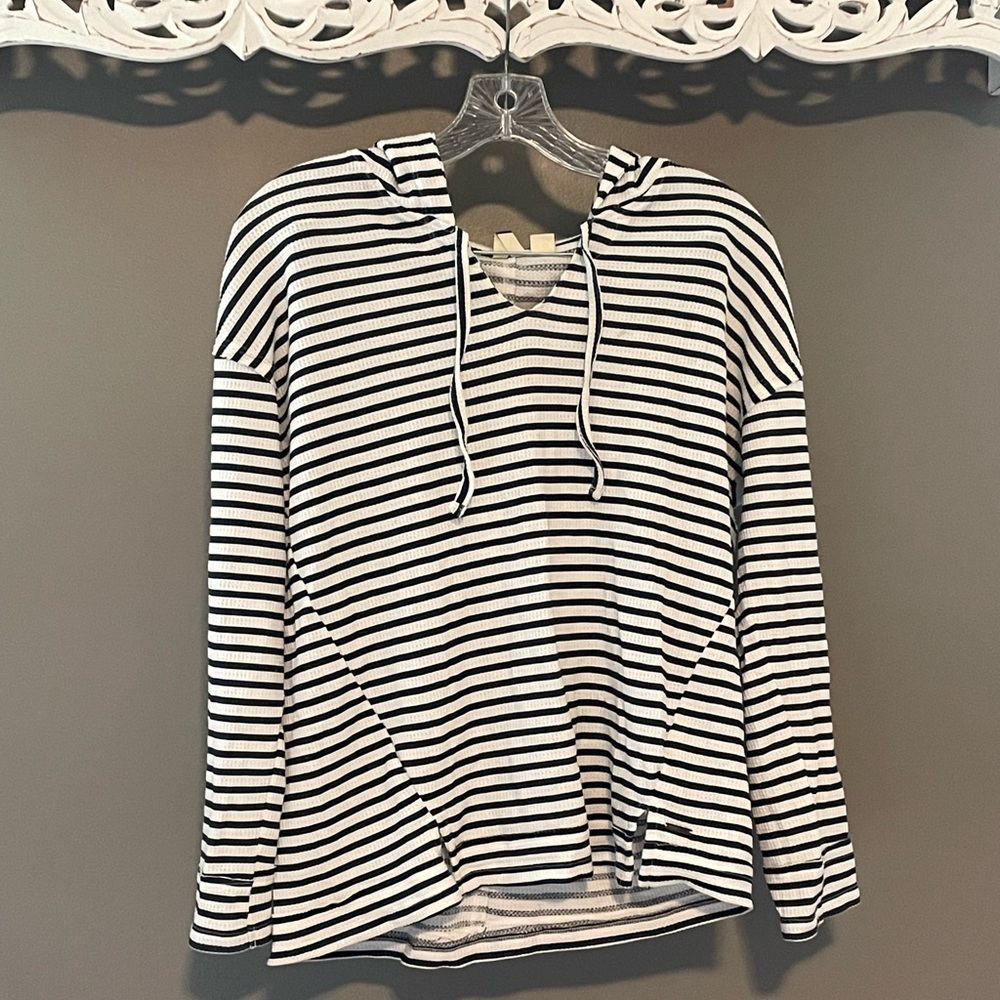 Roxy womens S - blue and white striped hoodie